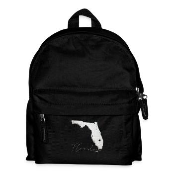 Echter Volleyball in Florida State Landkarte FL - Kinder Rucksack - Schwarz - Vorne