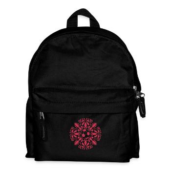 Fußball Mandala - Kinder Rucksack - Schwarz - Vorne
