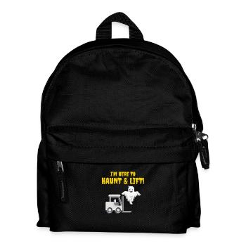 Halloween Ghost Gabelstapler Fahrer Schweres Gerät - Kinder Rucksack - Schwarz - Vorne