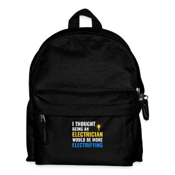 Elektriker Humor Elektrotechniker Ingenieur - Kinder Rucksack - Schwarz - Vorne