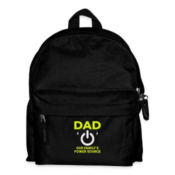 Papa électricien : la source d’énergie de la famille - Sac à dos Enfant - noir - Devant