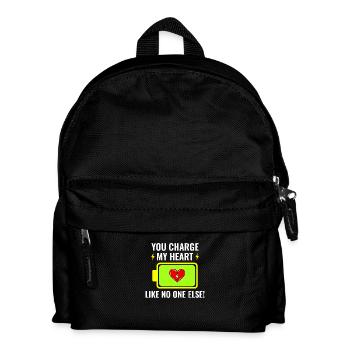 Electrician Valentine: You Charge My Heart - Kids' Backpack - black - Front