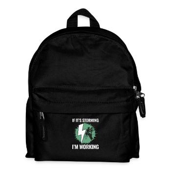 Lineman Storm Work Brave Dedicated Hero - Kids' Backpack - black - Front