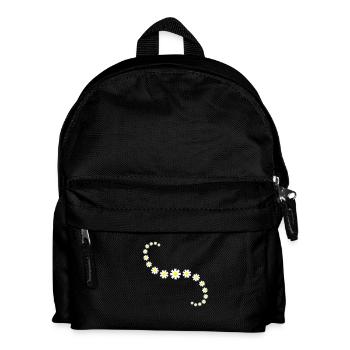 Viele Margeriten Blumen Buntes Dekorativ Muster - Kinder Rucksack - Schwarz - Vorne