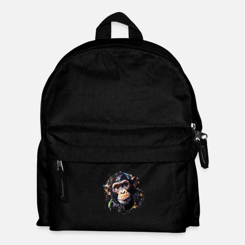 Der Schimpanse – Unser nächster Verwandter - Kinder Rucksack - Schwarz