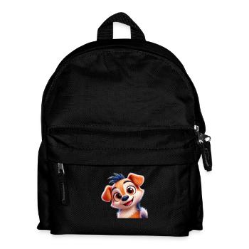 Pixar-Style Cartoon Dog - Kinder Rucksack - Schwarz - Vorne