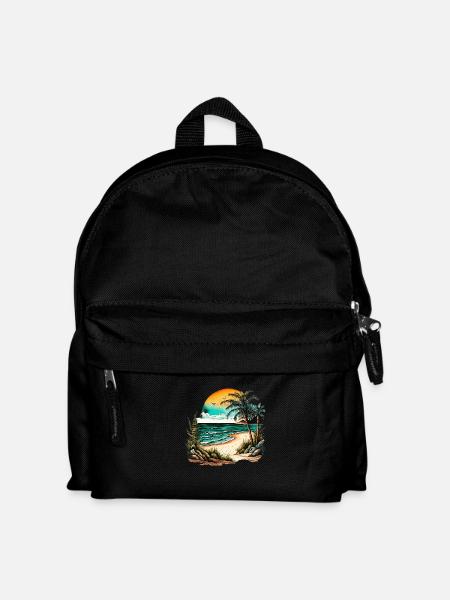 Beach for the surfer - Kids' Backpack - black