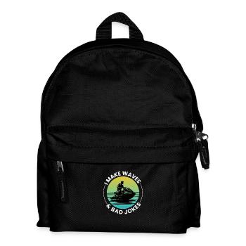 Je fais des vagues et des mauvaises blagues Jet Ski - Sac à dos Enfant - noir - Devant