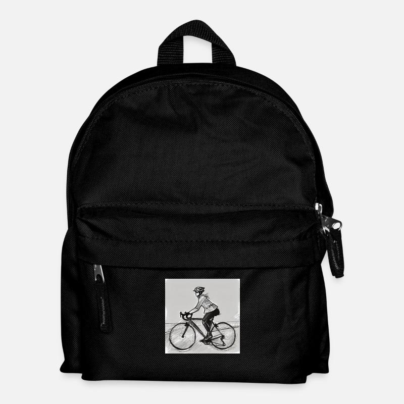 Cycling through the world - Kids' Backpack - black