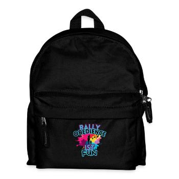 Rally Obedience ist fun inkl Team rainbow - Kinder Rucksack - Schwarz - Vorne