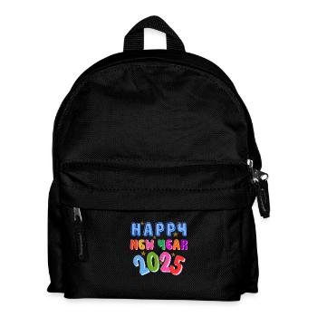 Happy New Year 2025 - Kinder Rucksack - Schwarz - Vorne