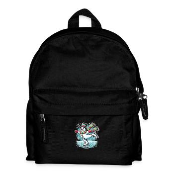 patin à glace bonhomme de neige hiver Noël - Sac à dos Enfant - noir - Devant