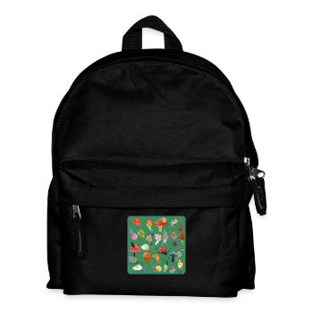 Schnecken-Strauß - Kinder Rucksack - Schwarz - Vorne