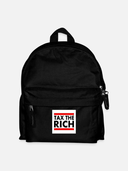 Tax the rich - Kinder Rucksack - Schwarz