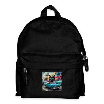 Chat en tournée - J’adore Cuba ! -La Havane - Sac à dos Enfant - noir - Devant