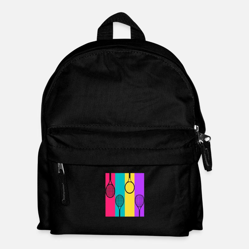 Retro Tennis - Tennis Geschenkidee - Kinder Rucksack - Schwarz