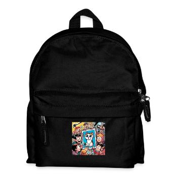 L’excitation autour du dessin du chat - Sac à dos Enfant - noir - Devant