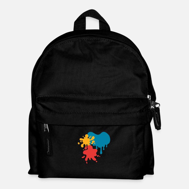 Farbkleckse - Kinder Rucksack - Schwarz