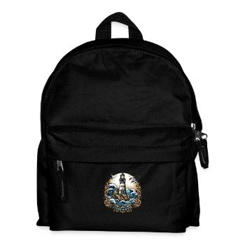 Lighthouse Logo - Kids' Backpack - black - Front