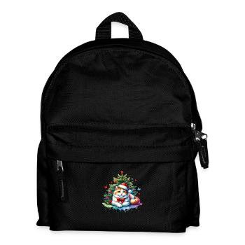 Chat mignon Noël - Sac à dos Enfant - noir - Devant