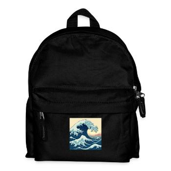Fantastique océan Atlantique - Vagues océaniques rétro - Sac à dos Enfant - noir - Devant