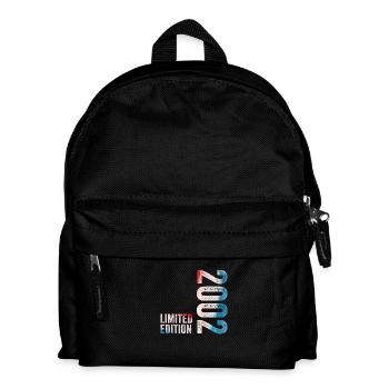 2002 Limitiertes Geburtstagsgeschenk 2002 - Kinder Rucksack - Schwarz - Vorne