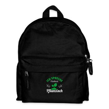 Gärtner ich spreche fließend pflanzisch - Kinder Rucksack - Schwarz - Vorne