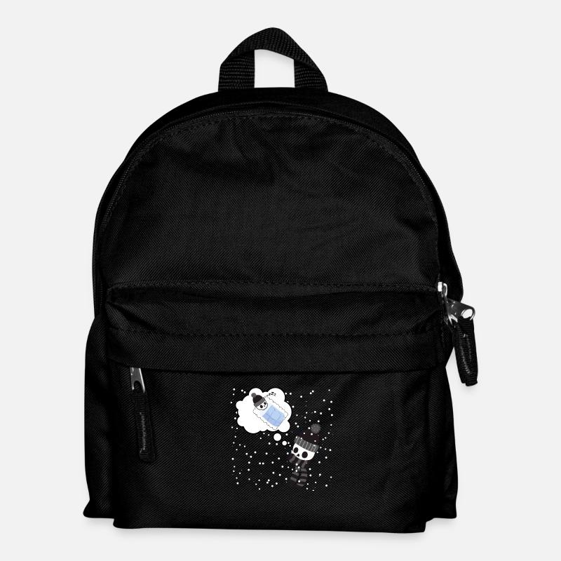Warm thoughts during winter - Kids' Backpack - black