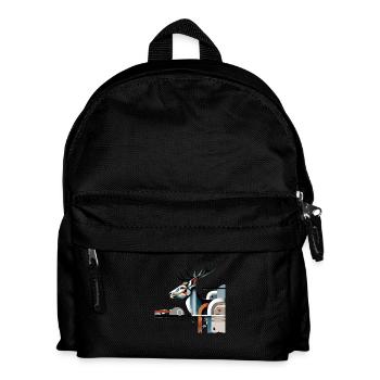 Modern Hirsch Design #1 - Kinder Rucksack - Schwarz - Vorne