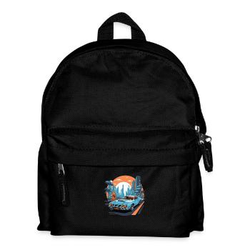 Retro Future - Kinder Rucksack - Schwarz - Vorne