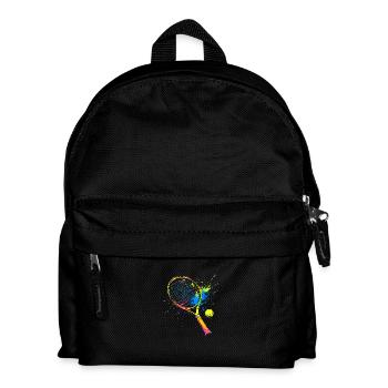 Raquette de tennis colorée - Sac à dos Enfant - noir - Devant
