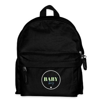 baby boy - farbig und schlicht mit Herz - Kinder Rucksack - Schwarz - Vorne