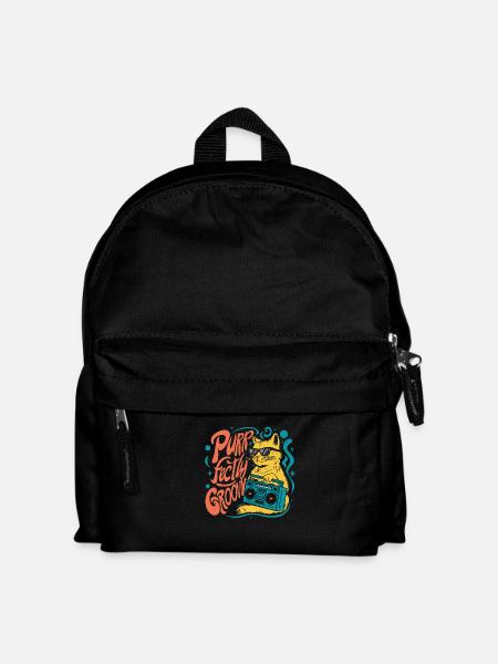 Purrfectly groovy - Kids' Backpack - black