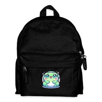 SÜSSER KAWAII FROSCH - Kinder Rucksack - Schwarz - Vorne