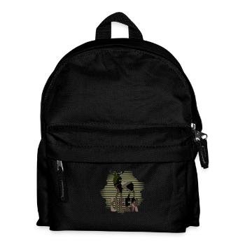 Hirsch - Kinder Rucksack - Schwarz - Vorne