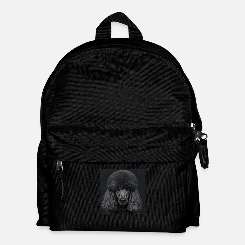 Black Animals - Black Poodle - Kinder Rucksack - Schwarz