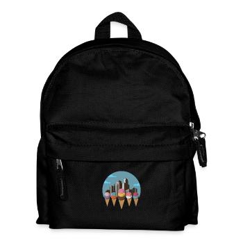 Eiscreme-Stadt - Kinder Rucksack - Schwarz - Vorne