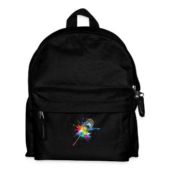 Colorful Badminton Racket Badminton - Kids' Backpack - black - Front