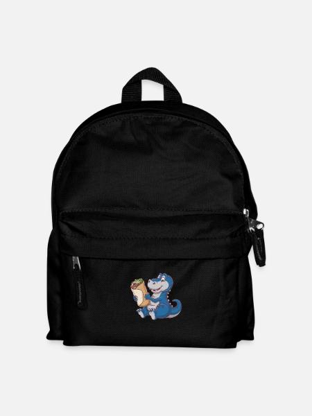 Dino Burrito - Funny Dinosaur Burrito Lover - Kids' Backpack - black