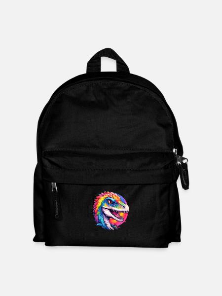 Rainbow Dino - Kids' Backpack - black
