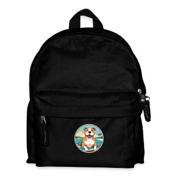 Pitbull Amerikanisches Bullymeer - Kinder Rucksack - Schwarz - Vorne