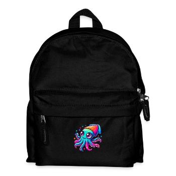 Colorful Squid for Kids - Kids' Backpack - black - Front