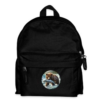 Grizzly Bear - Kids' Backpack - black - Front