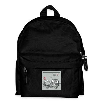 90er Kultobjekte : Walkman, Computer und Co. - Kinder Rucksack - Schwarz - Vorne