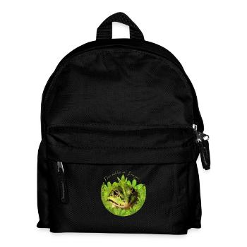 Frosch küss mich Prinz - Kinder Rucksack - Schwarz - Vorne