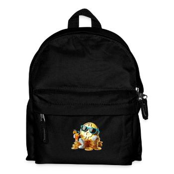 Abschreckender Bitcoin - Kinder Rucksack - Schwarz - Vorne