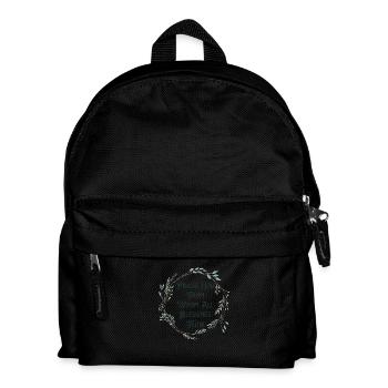 Praise God- Green Text - Kids' Backpack - black - Front