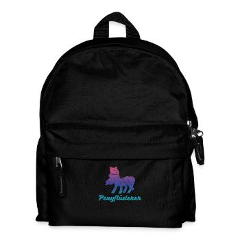 Pferd Geschenk Sport Hobby Dressur Geschenkidee - Kinder Rucksack - Schwarz - Vorne
