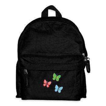 Schmetterlinge 3 - Kinder Rucksack - Schwarz - Vorne
