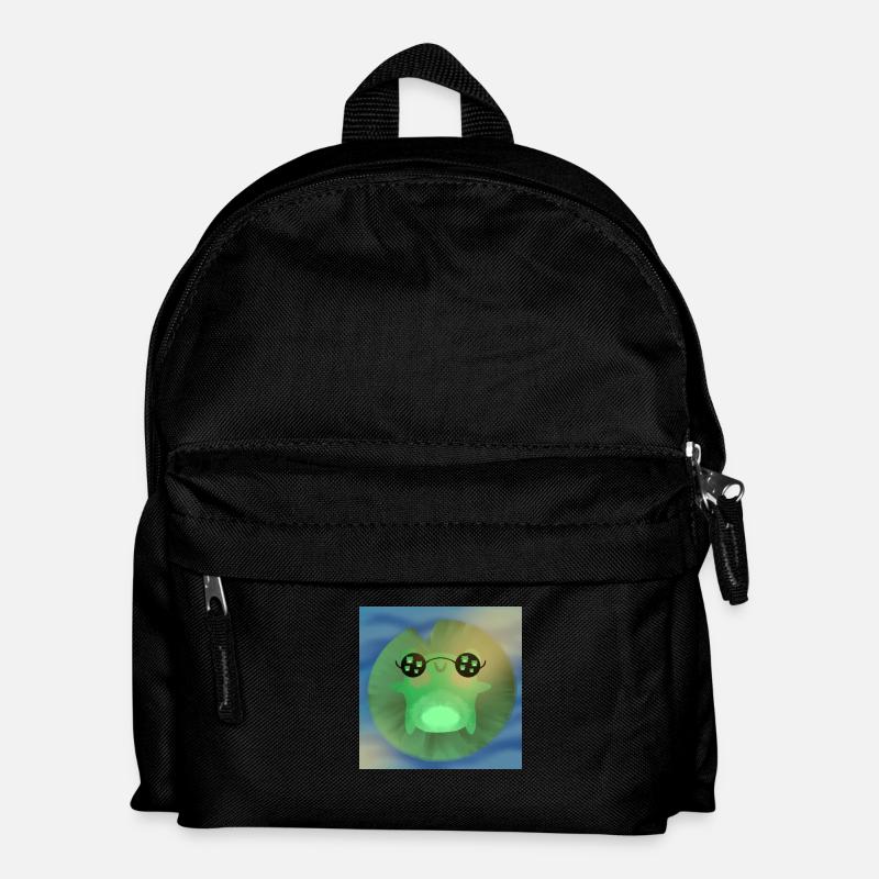 Sonnender Frosch - Kinder Rucksack - Schwarz